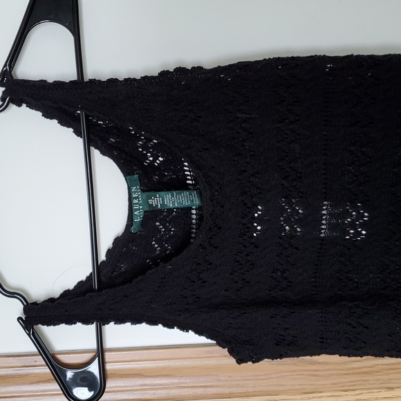 Ralph Laren black long knitted tank top, never worn, XS, fits tiny ladies - Picture 2 of 10